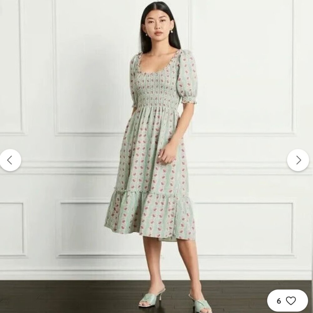 Hill House Louisa Nap Dress, Trailing Vine Multi, Small